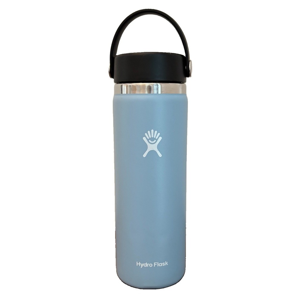 Hydro Flask Insulated Wide Mouth Light Blue Stainless Steel Water Bottle 20 oz